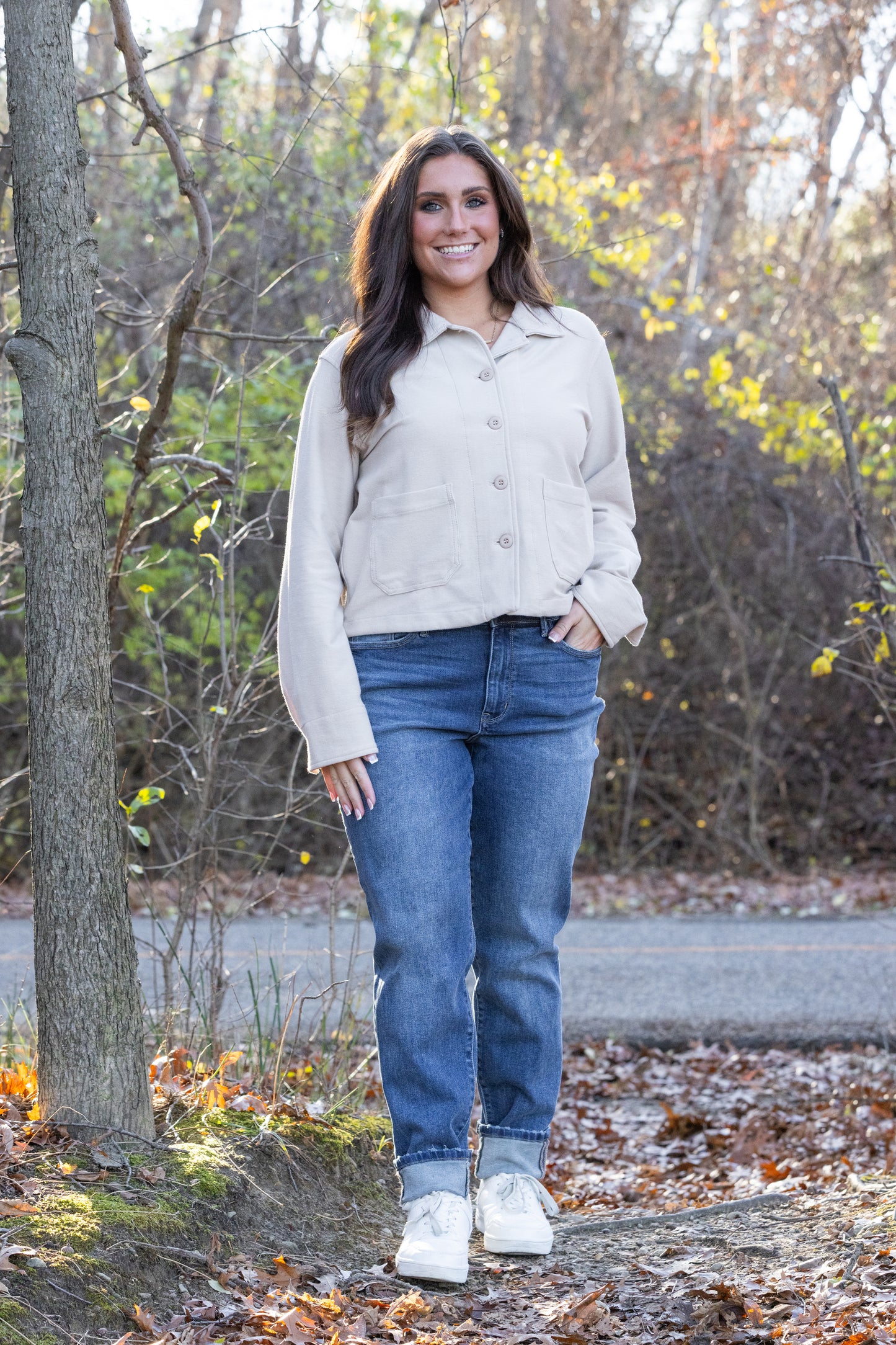 The Jasmine from Judy Blue: Mid-Rise Vintage Wash Boyfriend w/Cuff Denim