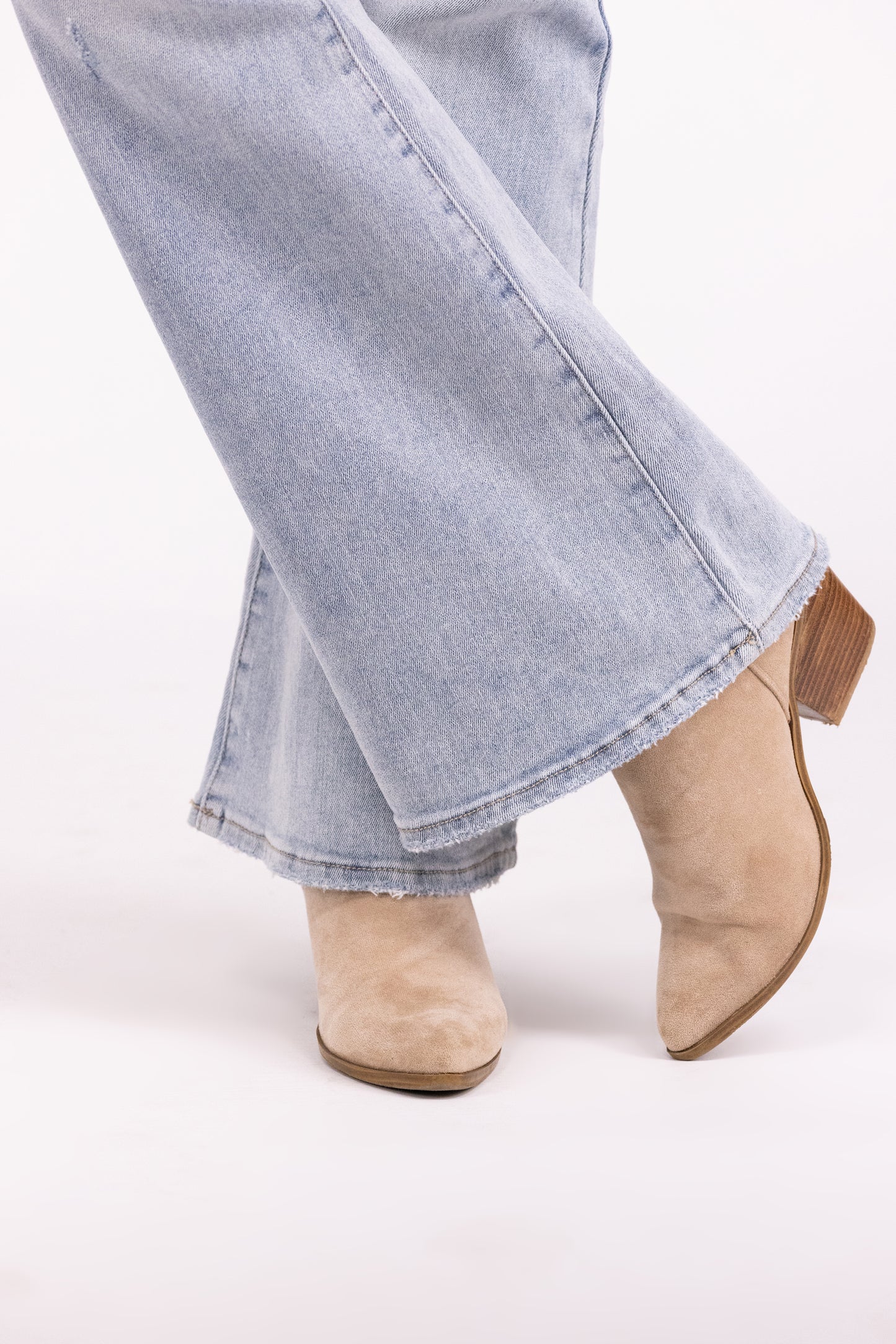 Beauty In Everything From Risen: Mid-Rise Button Fly Flare Denim