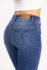 The Paula from Judy Blue: Mid-Rise Thermal Bootcut Denim