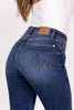 The Angie from Judy Blue: High-Rise Vintage Wash Thermal Straight Leg Denim