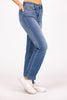 The Angie from Judy Blue: High-Rise Vintage Wash Thermal Straight Leg Denim