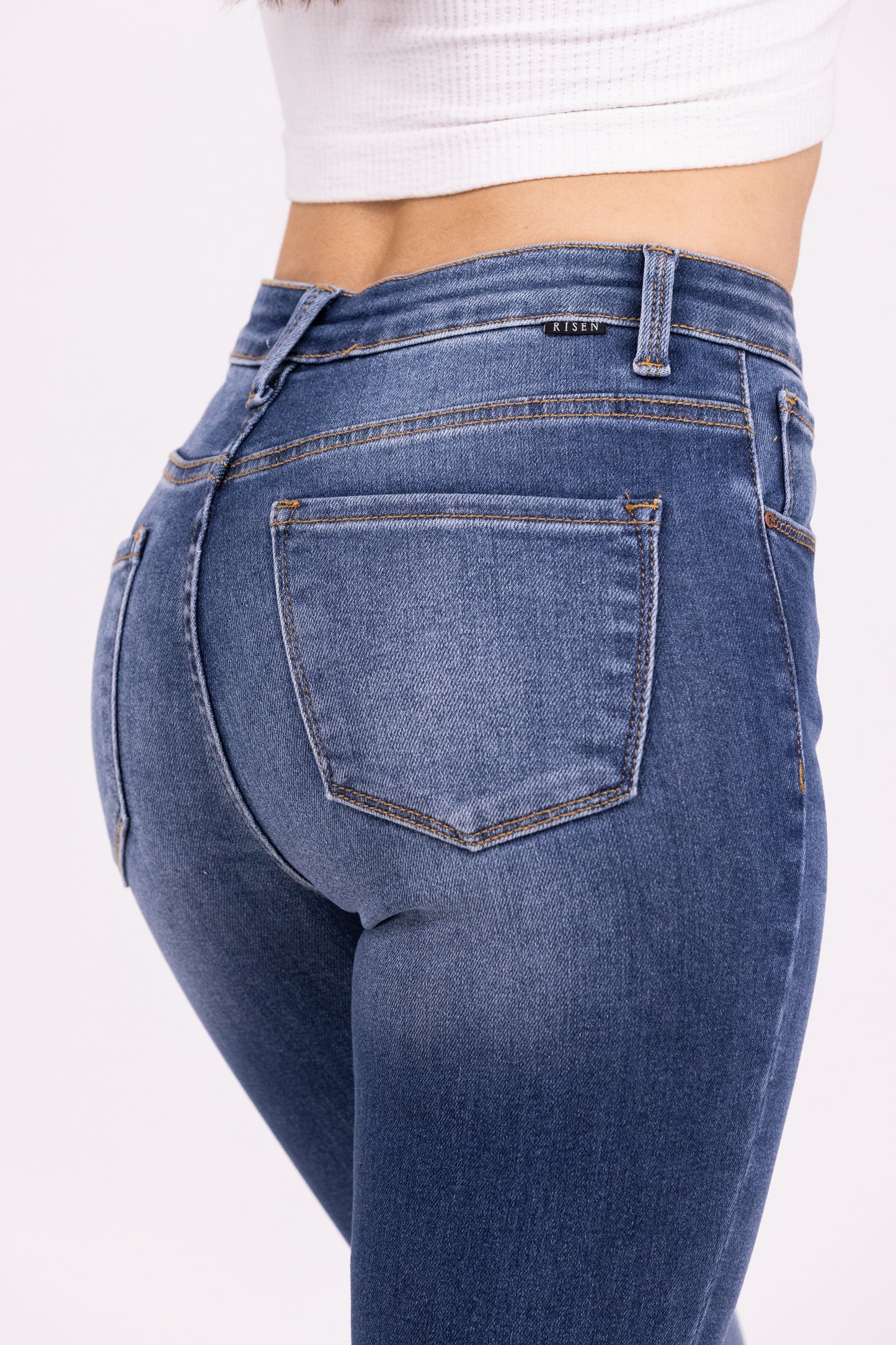 Wide Open Spaces From Risen: High-Rise Flare Denim