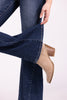 Hold My Halo From Risen: High-Rise Tummy Control Button Fly Flare Denim