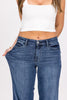 The Regina from Judy Blue: Mid-Rise Wide Leg w/Tint Denim