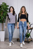 The Harlee from Judy Blue: High-Rise Cuffed Cargo Denim Jogger