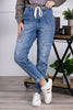 The Harlee from Judy Blue: High-Rise Cuffed Cargo Denim Jogger