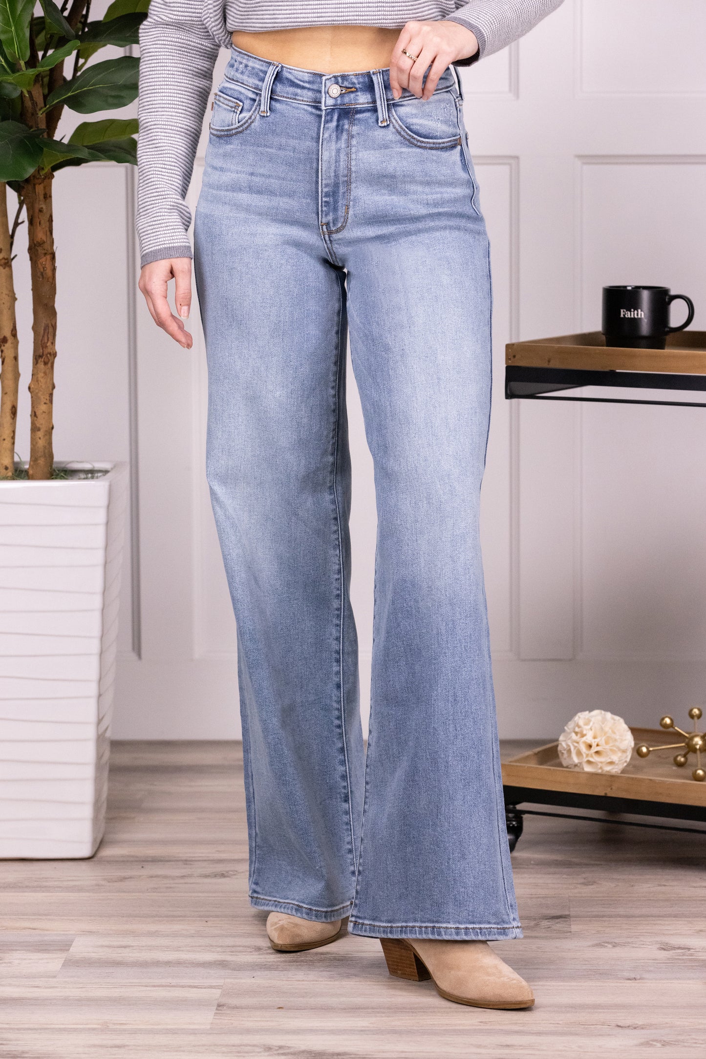 The Dixie from Judy Blue: High-Rise Retro Wide Leg Denim