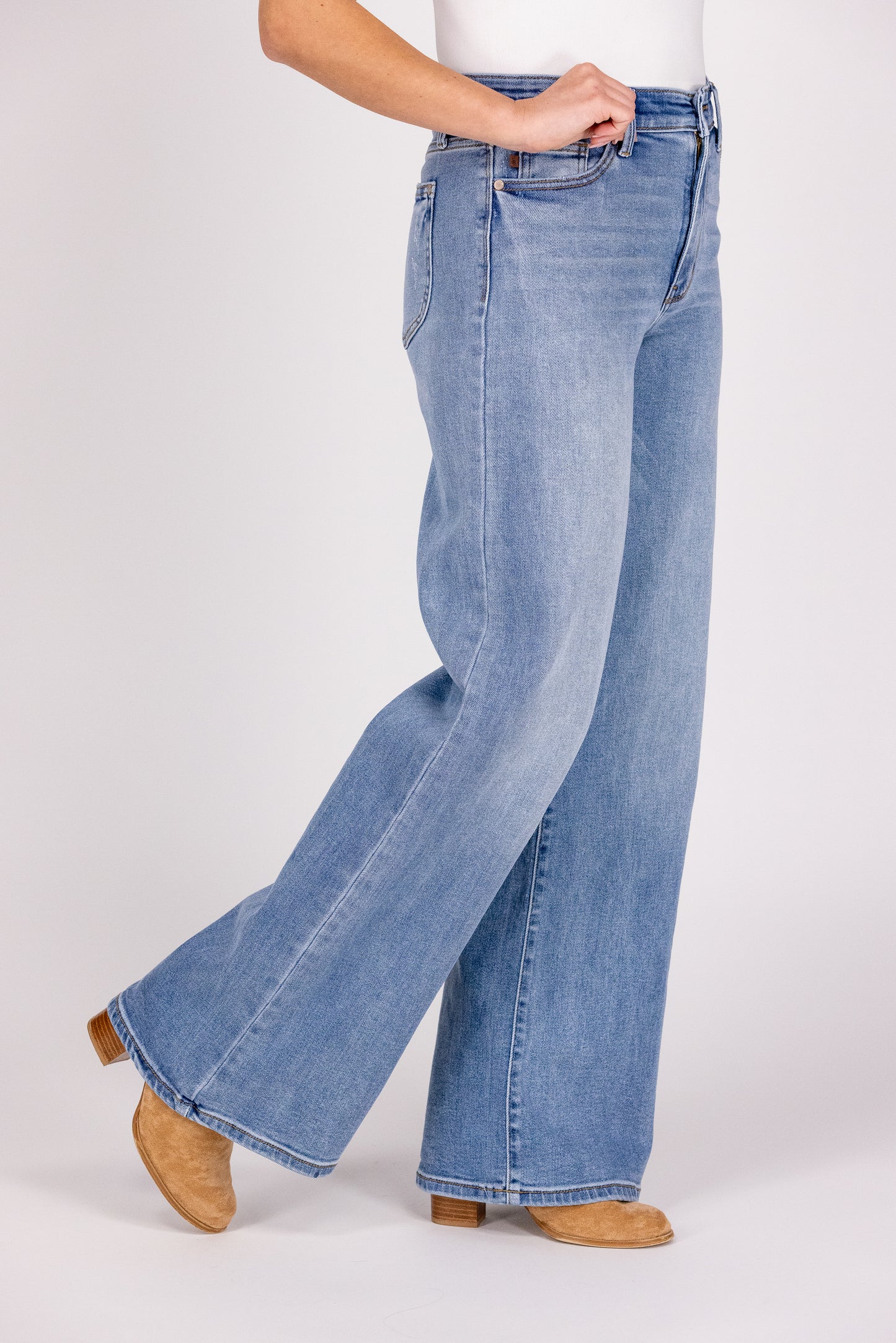 The Dixie from Judy Blue: High-Rise Retro Wide Leg Denim