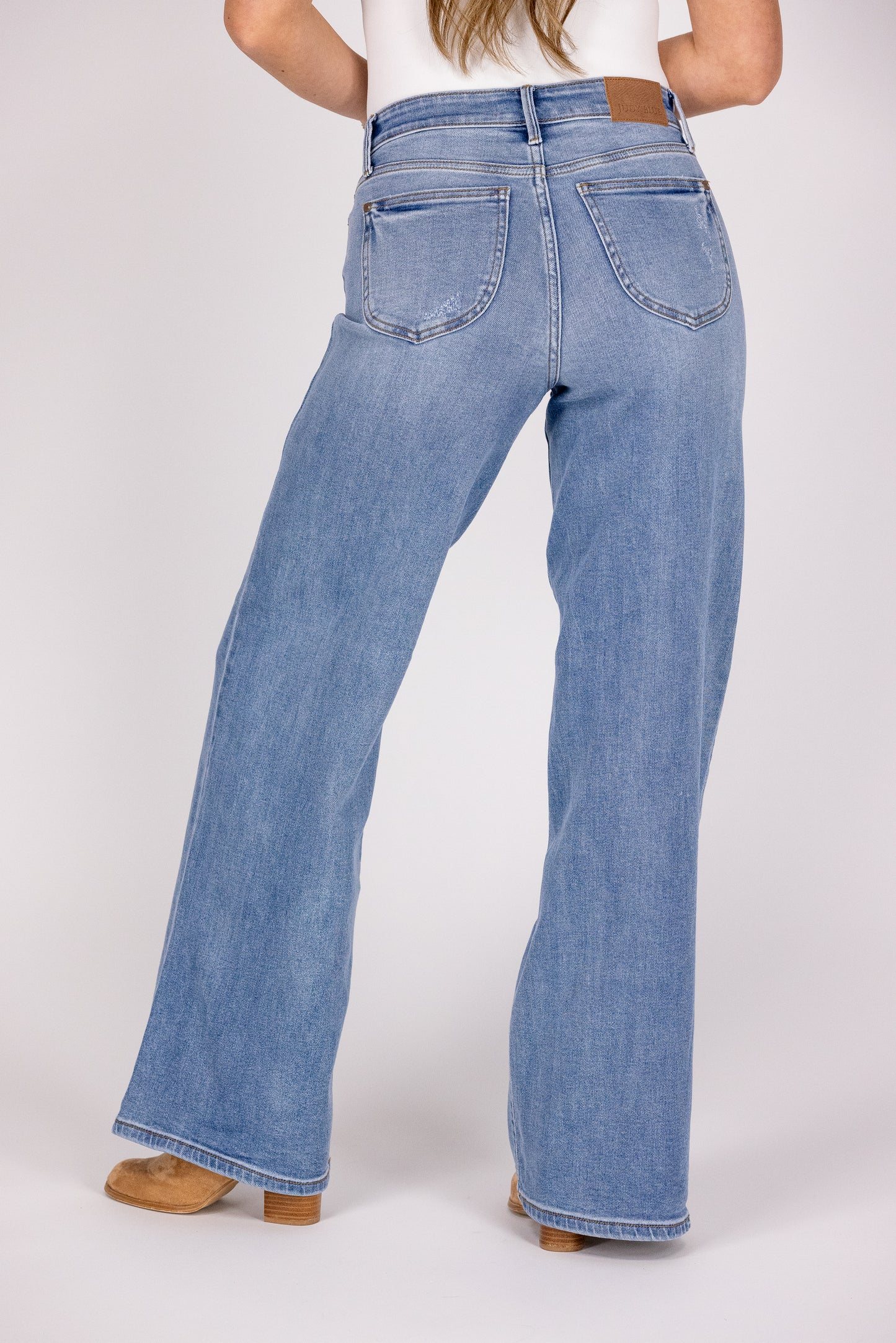 The Dixie from Judy Blue: High-Rise Retro Wide Leg Denim