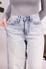 The Hillary from Judy Blue: High-Rise Tummy Control Retro Wide Leg Denim