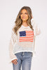 Red White And Stripes Long Sleeve Top