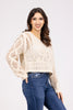 Champagne Nights Crochet Long Sleeve Top