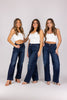 The Elena from Judy Blue: High Waisted Wide Leg Denim