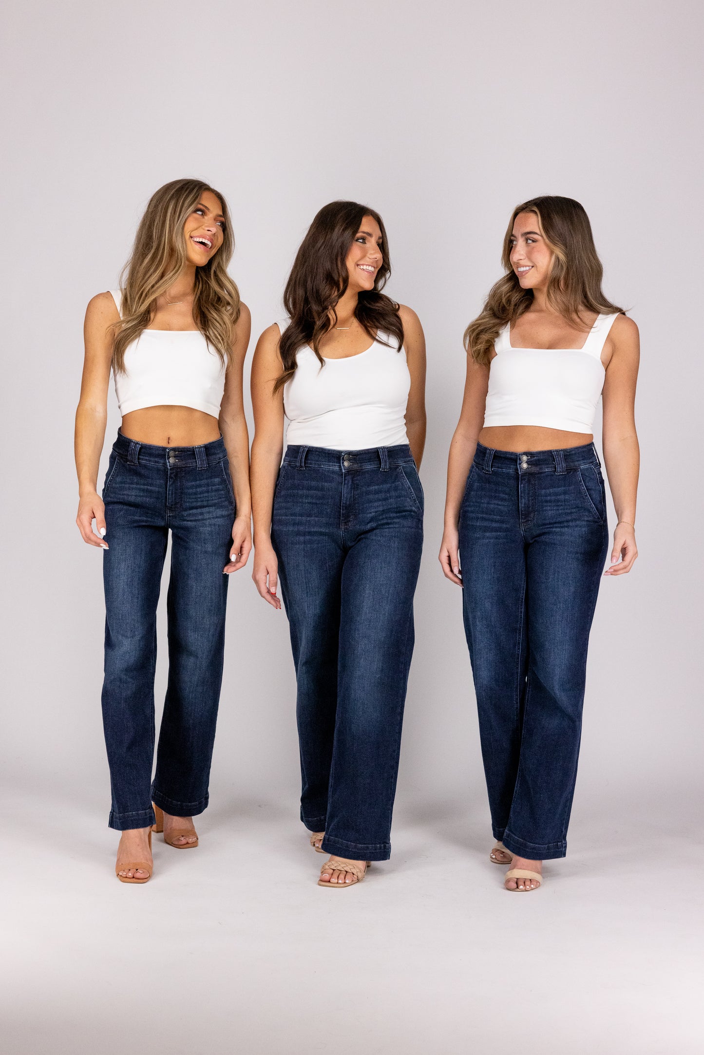 The Elena from Judy Blue: High Waisted Wide Leg Denim