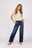 The Elena from Judy Blue: High Waisted Wide Leg Denim