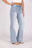 Drive Around Town From Lovervet: High-Rise 90's Vintage Trouser Hem Flare Denim