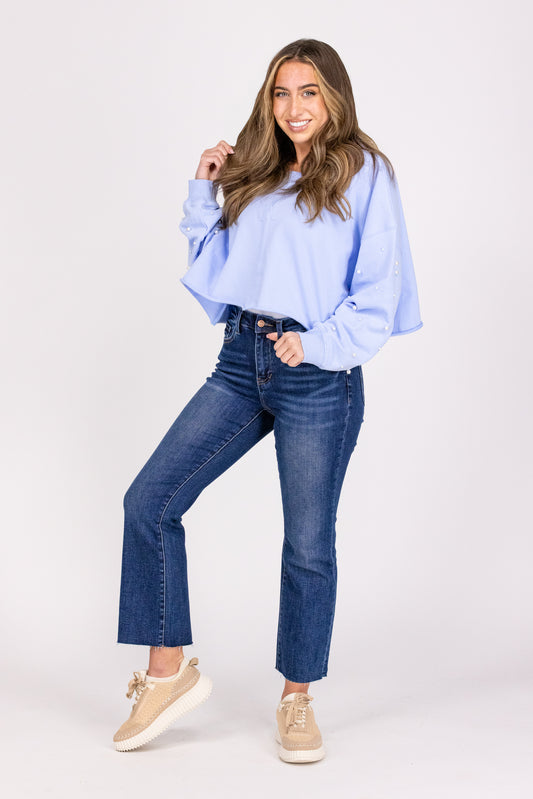 Short and Sweet From Lovervet: High-Rise Cropped Kick Flare Denim