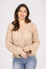 POL Bonfire Cozy Women's Button Up Knit Sweater