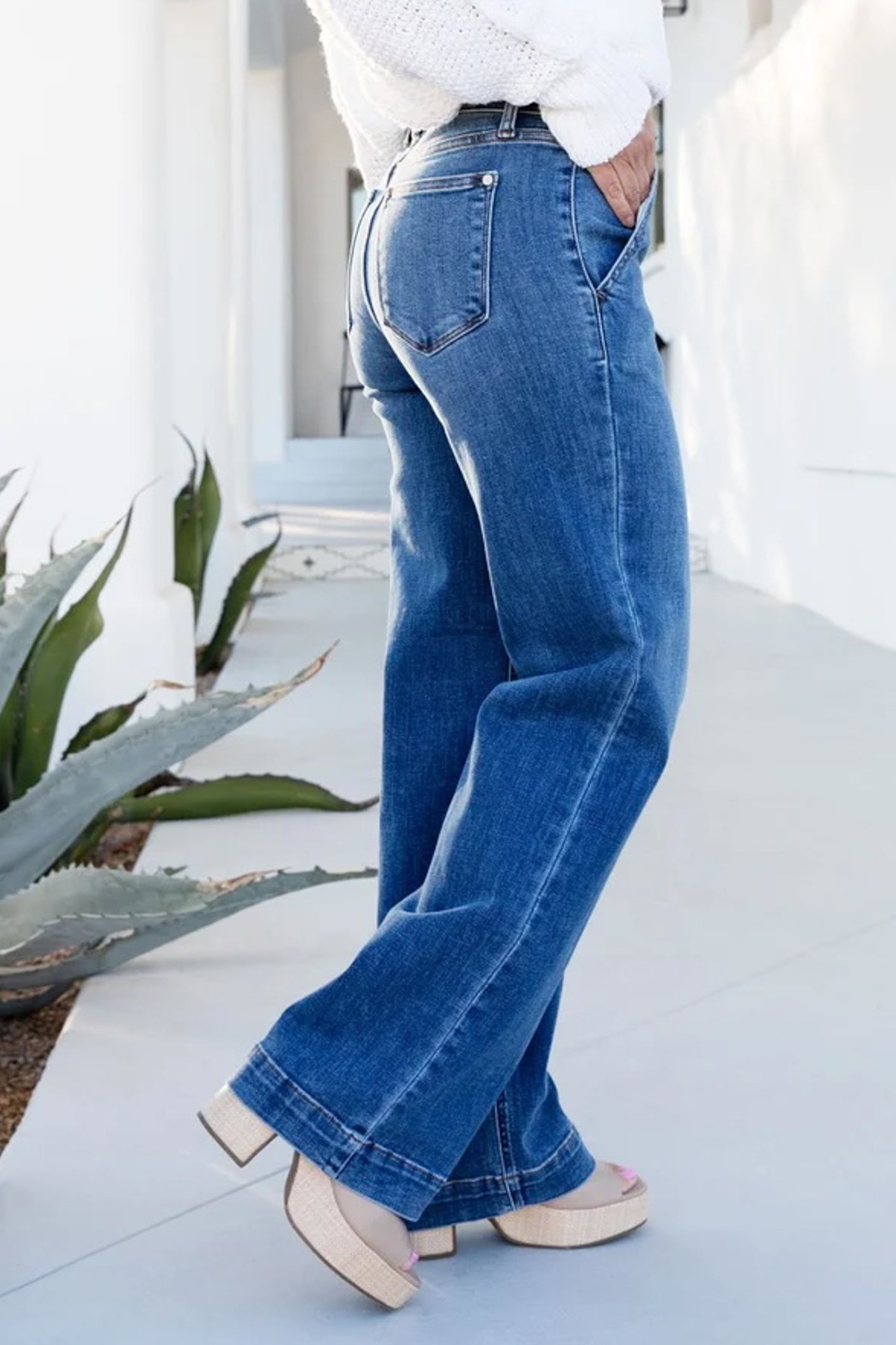 The Bella from Judy Blue: High-Rise Wide Leg Denim