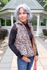 ALB Custom Leopard Zip Up Puffer Vest