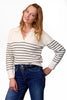 ALB Custom Women's Striped Collared Sweater