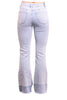 Light blue jeans with a white background