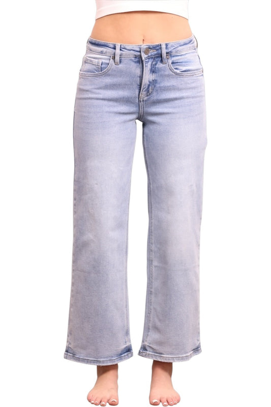 The Becky by Ava Lane Mid-Rise Tummy Control Straight Leg Jeans