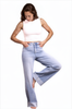 The Tarin by Ava Lane Mid-Rise Tummy Control Cuffed Wide Leg Jeans in Three Lengths