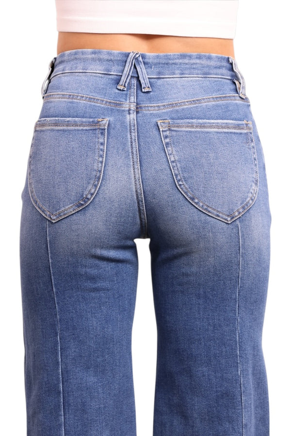 The Esme High-Rise Tummy Control Wide Leg Denim - Three Inseams