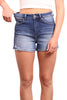 High-Rise Tummy Control Denim Shorts - Two Inseams