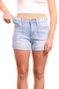 Mid-Rise Stretch Denim Shorts