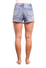 Mid-Rise Tummy Control Distressed Denim Shorts