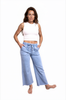 High-Rise Elastic Waist Wide Leg Jeans