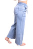 High-Rise Elastic Waist Wide Leg Jeans