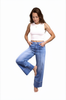High-Rise Tummy Control Wide Hem Wide Leg Jeans