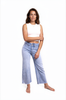 High-Rise Tummy Control Cropped Raw Hem Wide Leg Jeans