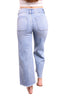 High-Rise Tummy Control Cropped Raw Hem Wide Leg Jeans