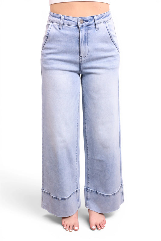 High-Rise Booty Lifting Wide Leg Jeans