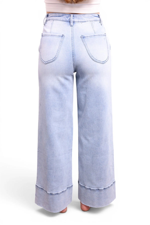 High-Rise Booty Lifting Wide Leg Jeans
