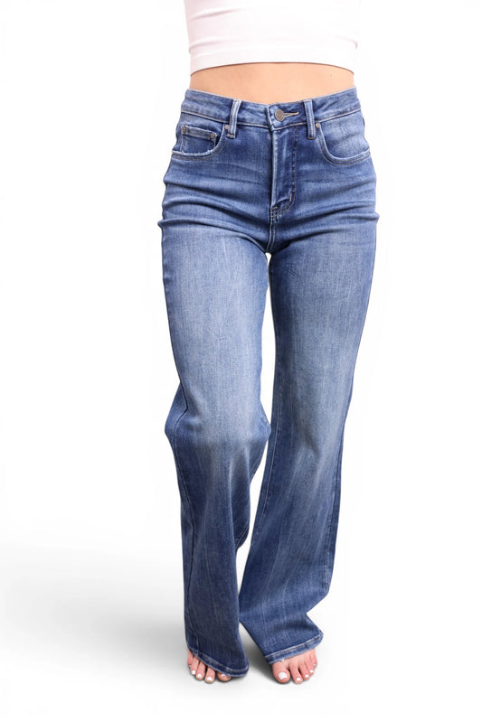 High-Rise Tummy Control Flare Leg Jeans