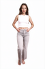 High-Rise Tummy Control Wide Leg Stone Gray Jeans