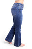 The Georgia Mid-Rise Tummy Control Vintage Blue Bootcut Jeans