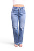 The Vinny High-Rise Tummy Control Vintage Light Blue Wide Leg Jeans