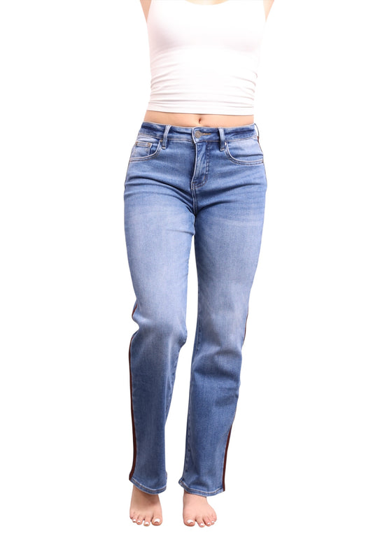 The Hattie Mid-Rise Tummy Control Relaxed Straight Leg Jeans