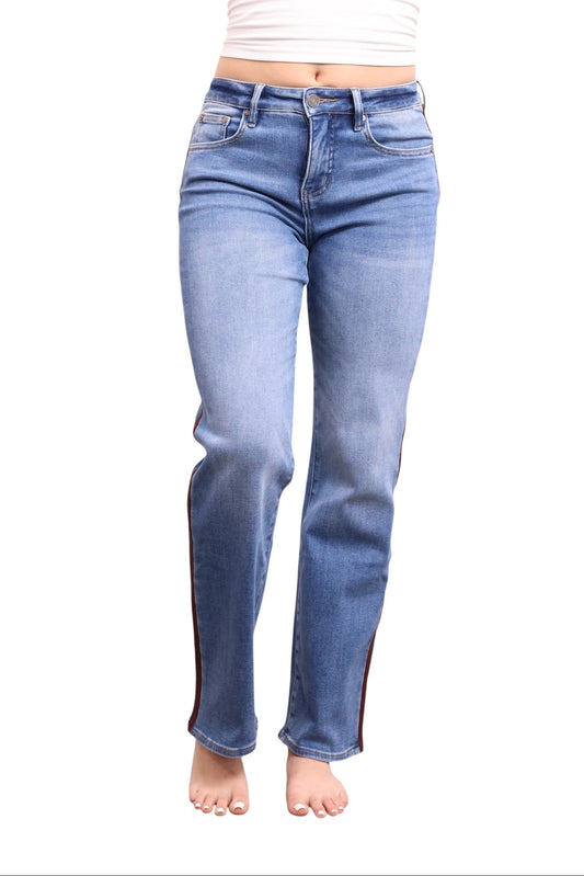 The Hattie Mid-Rise Tummy Control Relaxed Straight Leg Jeans