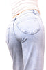 The Bristol Mid-Rise Tummy Control Wide Leg Striped Jeans