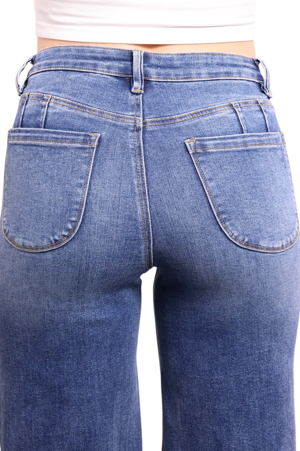 The Scarlet High-Rise Tummy Control Wide Leg Front Seam Denim - Three Inseams