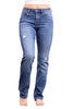The Lana Mid-Rise Tummy Control Straight Leg Denim