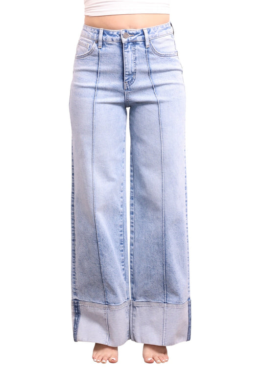 The Kallie High-Rise Tummy Control Wide Leg Denim - Three Inseams