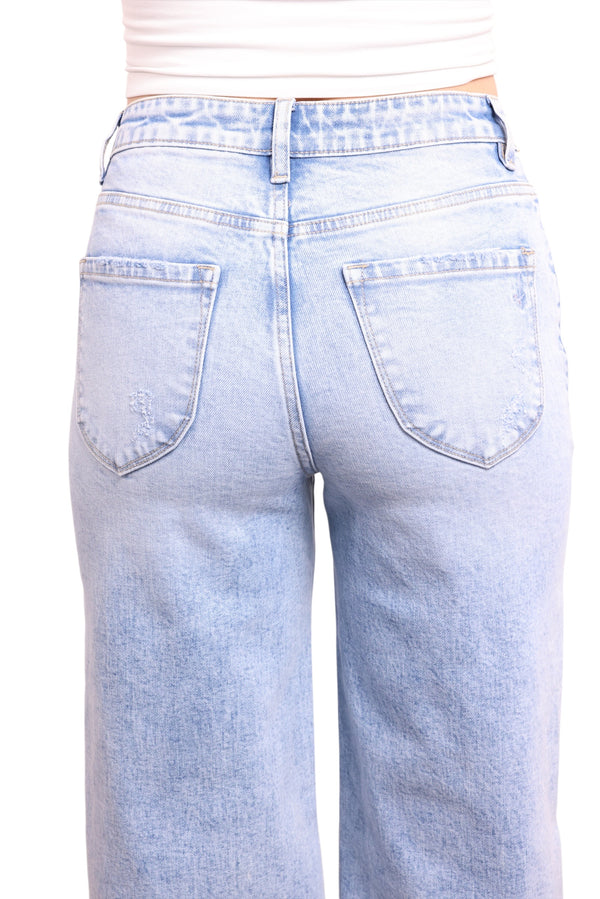 The Kallie High-Rise Tummy Control Wide Leg Denim - Three Inseams